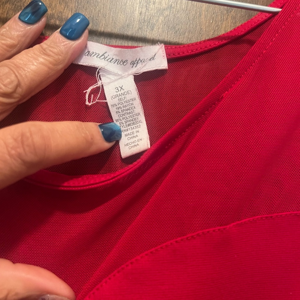 Ambrielle Women's Bold Red Blouse
